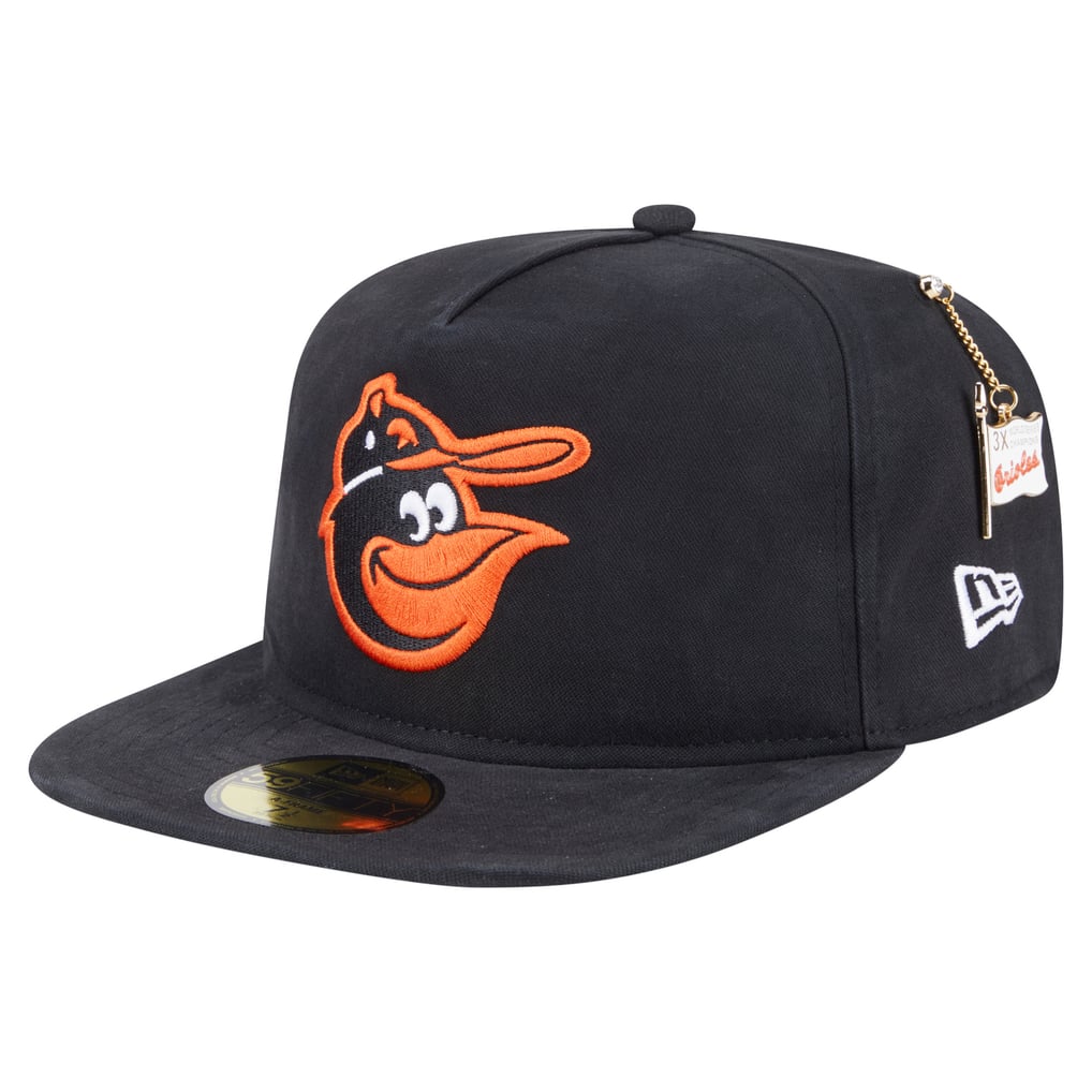  Baltimore Orioles New Era Championship Side Flag A-Frame 59FIFTY Fitted Hat - Black